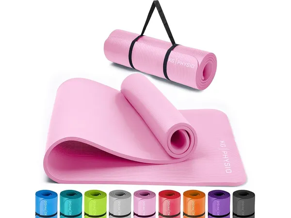 Tapis de yoga Pilates antidérapant 8 mm avec sangle de transport